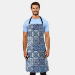 Mediterranean Tiles, Portuguese, Azulejo, Majolica Apron