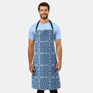 Mediterranean Tiles, Portuguese, Azulejo, Majolica Apron