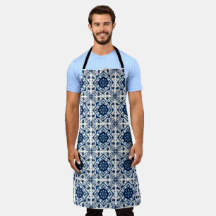 Mediterranean Tiles, Portuguese, Azulejo, Majolica Apron