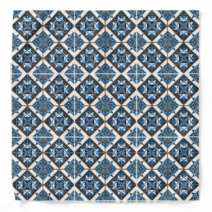 Mediterranean Tiles, Portuguese, Azulejo, Majolica Bandana