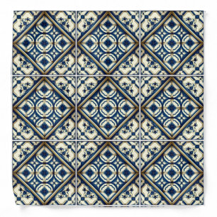 Mediterranean Tiles, Portuguese, Azulejo, Majolica Bandana