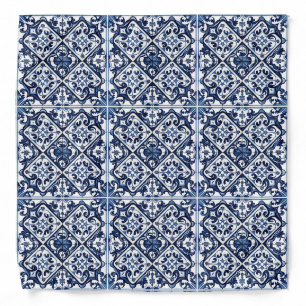 Mediterranean Tiles, Portuguese, Azulejo, Majolica Bandana