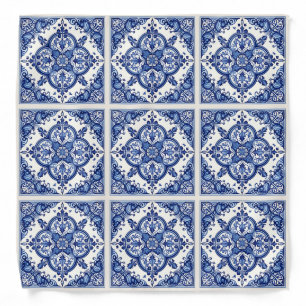Mediterranean Tiles, Portuguese, Azulejo, Majolica Bandana