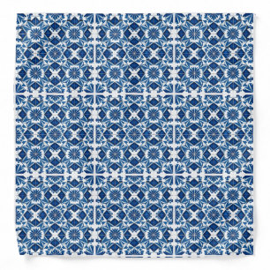 Mediterranean Tiles, Portuguese, Azulejo, Majolica Bandana