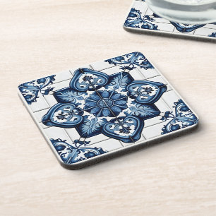 Mediterranean Tiles, Portuguese, Azulejo, Majolica Beverage Coaster