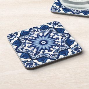 Mediterranean Tiles, Portuguese, Azulejo, Majolica Beverage Coaster