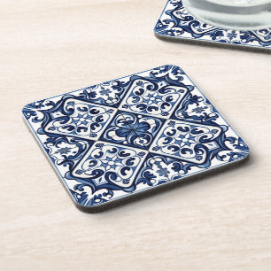 Mediterranean Tiles, Portuguese, Azulejo, Majolica Beverage Coaster