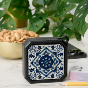 Mediterranean Tiles, Portuguese, Azulejo, Majolica Bluetooth Speaker
