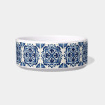 Mediterranean Tiles, Portuguese, Azulejo, Majolica Bowl<br><div class="desc">Elegant,  stylish and sophisticated pattern with Mediterranean tiles in blue and white color. Modern and trendy gift,  perfect for the Azulejo lover in your life.</div>