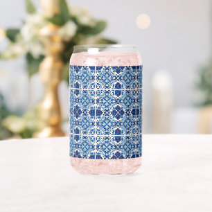 Mediterranean Tiles, Portuguese, Azulejo, Majolica Can Glass