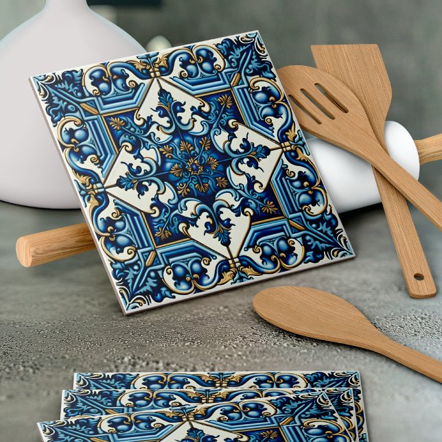 Mediterranean Tiles, Portuguese, Azulejo, Majolica Ceramic Tile (Creator Uploaded)
