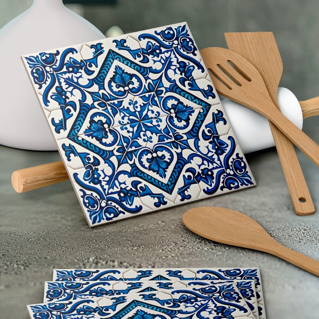 Mediterranean Tiles, Portuguese, Azulejo, Majolica Ceramic Tile (Creator Uploaded)