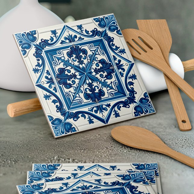 Mediterranean Tiles, Portuguese, Azulejo, Majolica Ceramic Tile (Creator Uploaded)