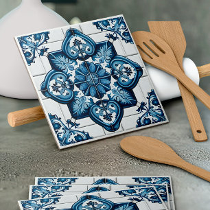 Mediterranean Tiles, Portuguese, Azulejo, Majolica Ceramic Tile