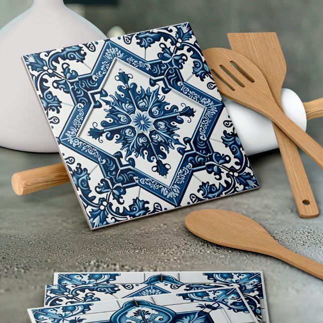 Mediterranean Tiles, Portuguese, Azulejo, Majolica Ceramic Tile (Creator Uploaded)