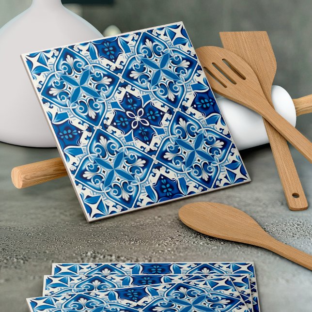 Mediterranean Tiles, Portuguese, Azulejo, Majolica Ceramic Tile (Creator Uploaded)