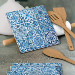 Mediterranean Tiles, Portuguese, Azulejo, Majolica Ceramic Tile<br><div class="desc">Elegant,  stylish and sophisticated pattern with Mediterranean tiles in blue and white color. Modern and trendy gift,  perfect for the Azulejo lover in your life.</div>