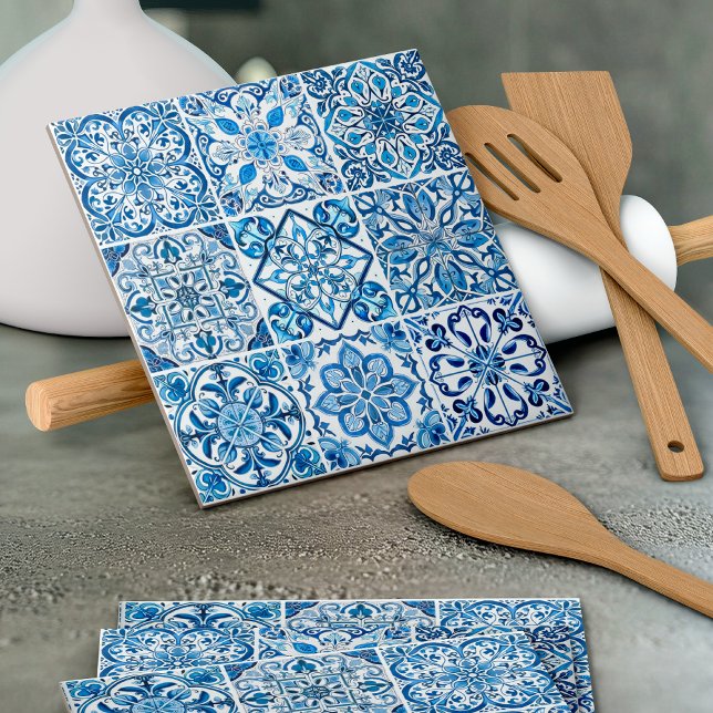 Mediterranean Tiles, Portuguese, Azulejo, Majolica Ceramic Tile (Creator Uploaded)