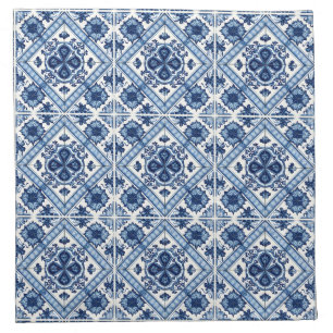 Mediterranean Tiles, Portuguese, Azulejo, Majolica Cloth Napkin