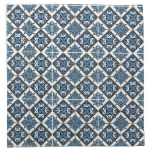Mediterranean Tiles, Portuguese, Azulejo, Majolica Cloth Napkin