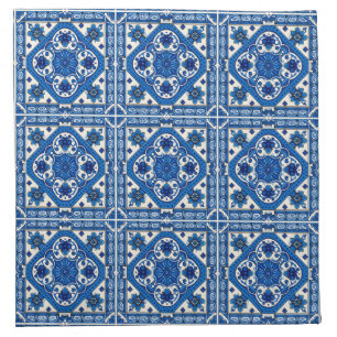 Mediterranean Tiles, Portuguese, Azulejo, Majolica Cloth Napkin