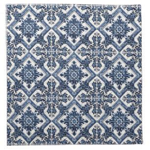 Mediterranean Tiles, Portuguese, Azulejo, Majolica Cloth Napkin