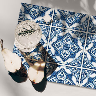 Mediterranean Tiles, Portuguese, Azulejo, Majolica Cloth Placemat