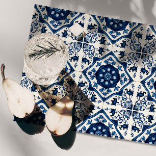 Mediterranean Tiles, Portuguese, Azulejo, Majolica Cloth Placemat