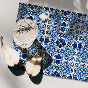 Mediterranean Tiles, Portuguese, Azulejo, Majolica Cloth Placemat