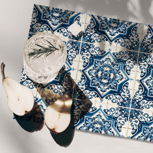 Mediterranean Tiles, Portuguese, Azulejo, Majolica Cloth Placemat
