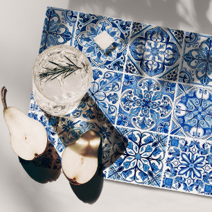 Mediterranean Tiles, Portuguese, Azulejo, Majolica Cloth Placemat