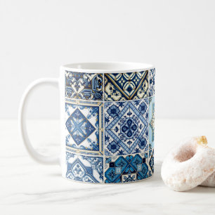 Mediterranean Tiles, Portuguese, Azulejo, Majolica Coffee Mug