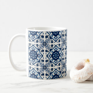 Mediterranean Tiles, Portuguese, Azulejo, Majolica Coffee Mug
