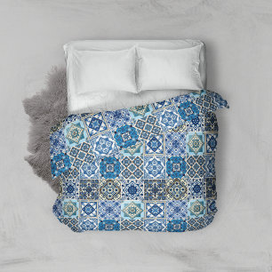 Mediterranean Tiles, Portuguese, Azulejo, Majolica Duvet Cover