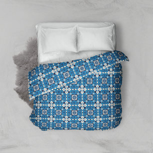 Mediterranean Tiles, Portuguese, Azulejo, Majolica Duvet Cover