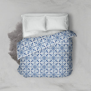 Mediterranean Tiles, Portuguese, Azulejo, Majolica Duvet Cover