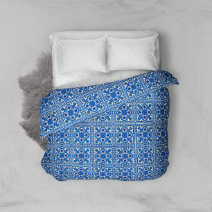 Mediterranean Tiles, Portuguese, Azulejo, Majolica Duvet Cover