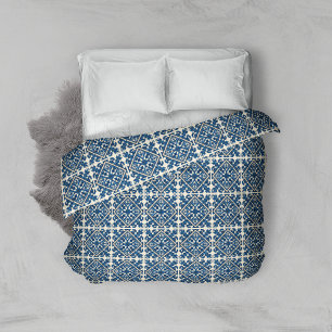 Mediterranean Tiles, Portuguese, Azulejo, Majolica Duvet Cover
