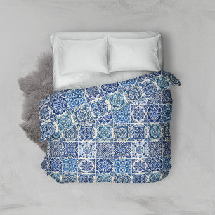 Mediterranean Tiles, Portuguese, Azulejo, Majolica Duvet Cover