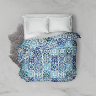 Mediterranean Tiles, Portuguese, Azulejo, Majolica Duvet Cover