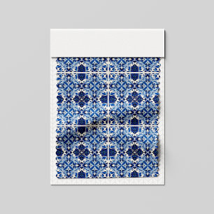 Mediterranean Tiles, Portuguese, Azulejo, Majolica Fabric