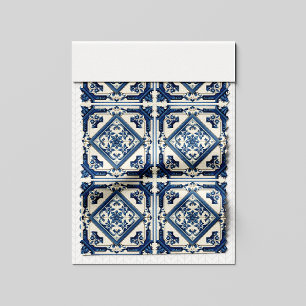 Mediterranean Tiles, Portuguese, Azulejo, Majolica Fabric