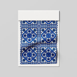 Mediterranean Tiles, Portuguese, Azulejo, Majolica Fabric