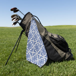 Mediterranean Tiles, Portuguese, Azulejo, Majolica Golf Towel