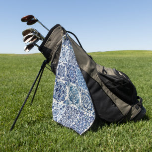 Mediterranean Tiles, Portuguese, Azulejo, Majolica Golf Towel