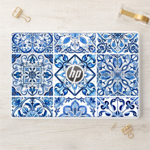 Mediterranean Tiles, Portuguese, Azulejo, Majolica HP Laptop Skin