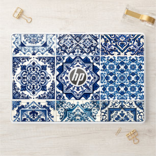 Mediterranean Tiles, Portuguese, Azulejo, Majolica HP Laptop Skin