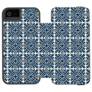 Mediterranean Tiles, Portuguese, Azulejo, Majolica iPhone SE/5/5s Wallet Case