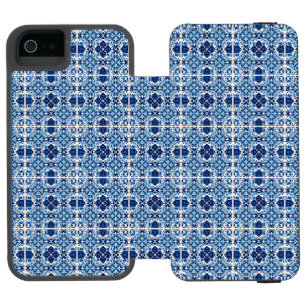 Mediterranean Tiles, Portuguese, Azulejo, Majolica iPhone SE/5/5s Wallet Case