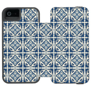 Mediterranean Tiles, Portuguese, Azulejo, Majolica iPhone SE/5/5s Wallet Case